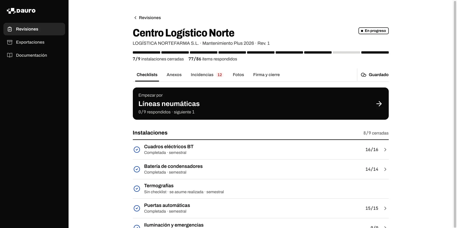 App de revisiones industriales que genera el informe sola