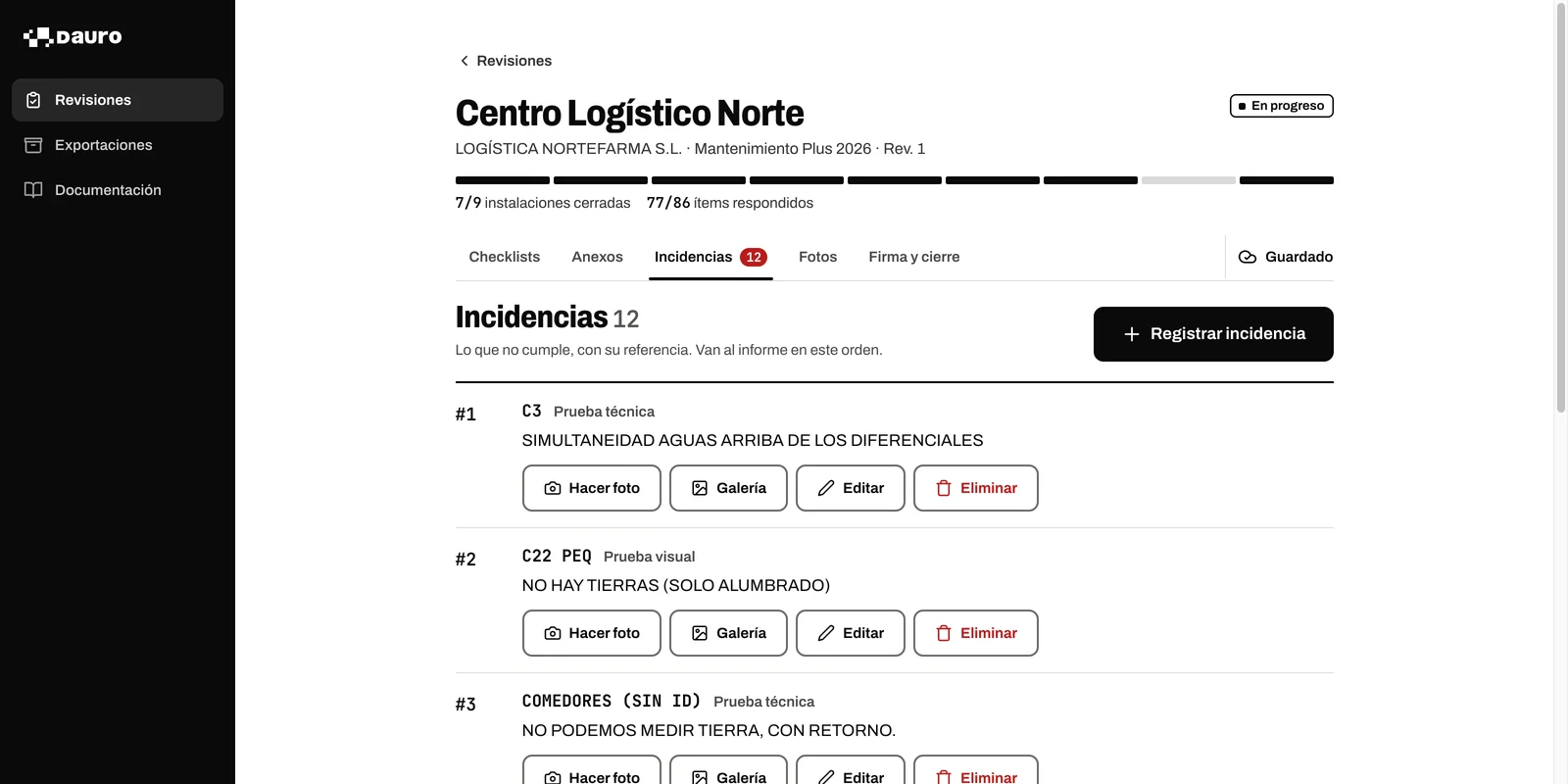 App de revisiones industriales que genera el informe sola - Vista 2
