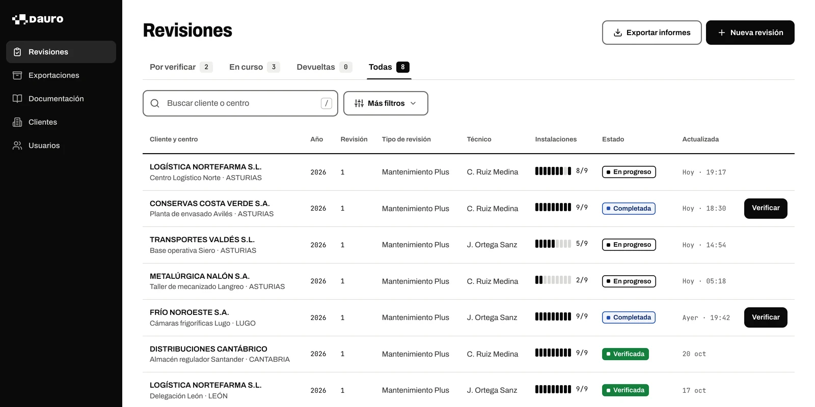 App de revisiones industriales que genera el informe sola - Vista 1