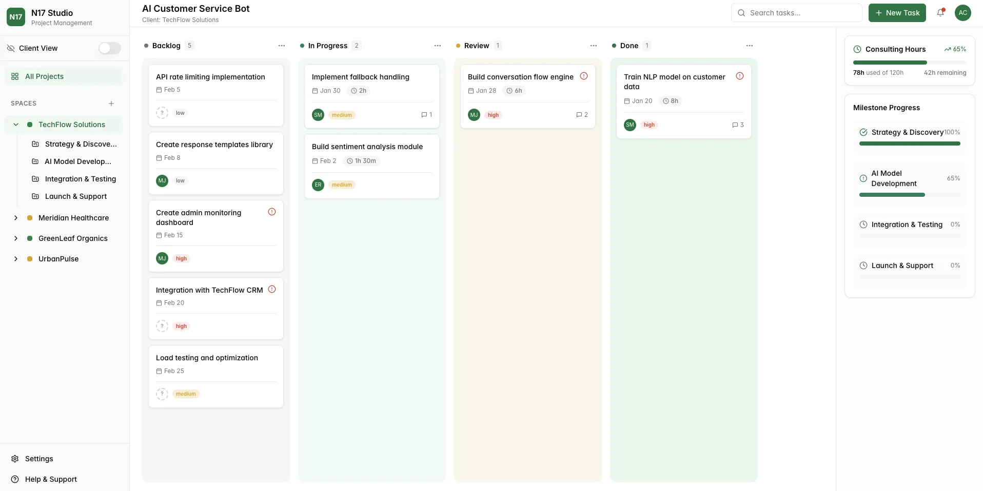 Software interno de gestión de proyectos y tareas