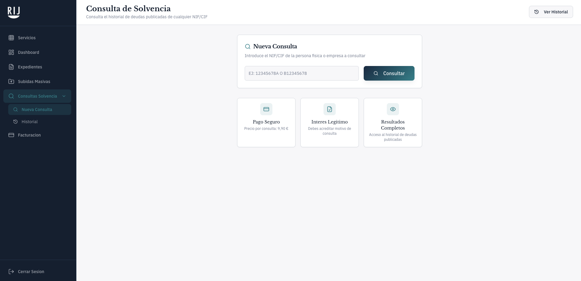 SaaS de Registro de Impagados Judiciales - Vista 3