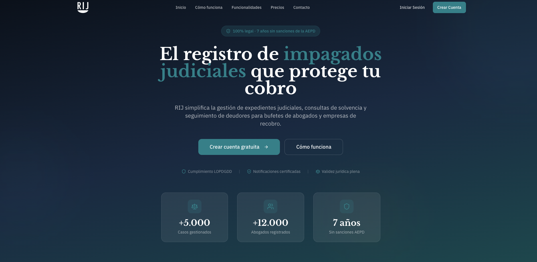 SaaS de Registro de Impagados Judiciales